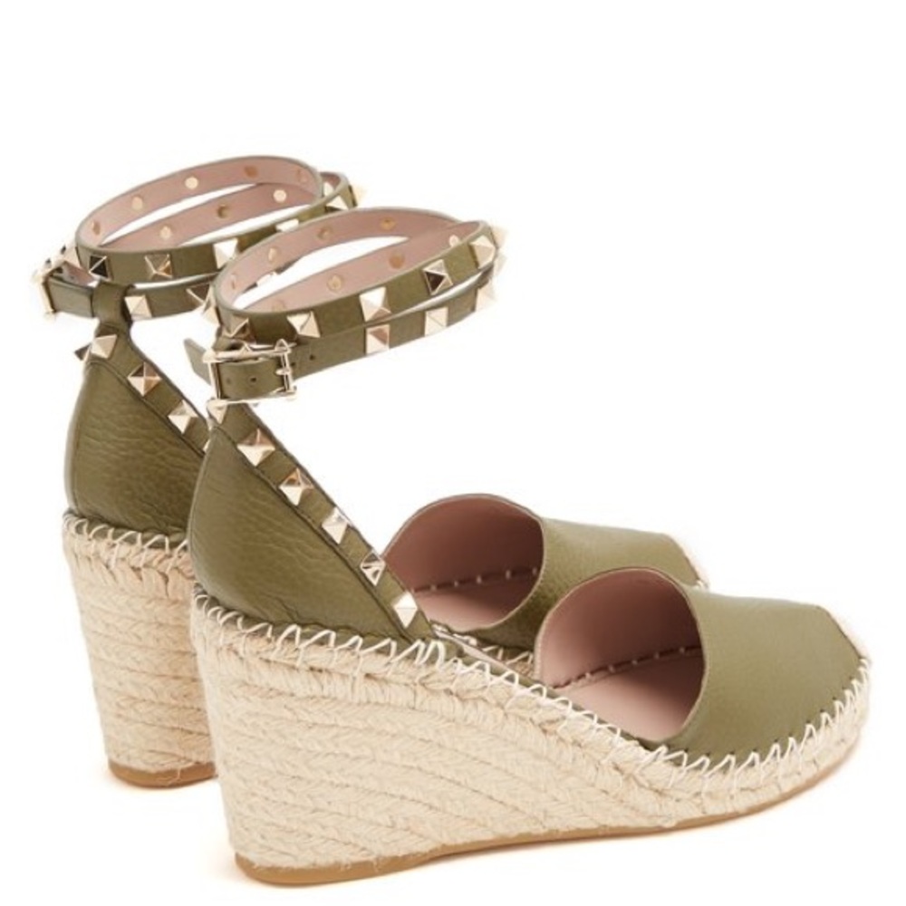 Valentino Rockstud Espadrille Wedges - Picture 4 of 8